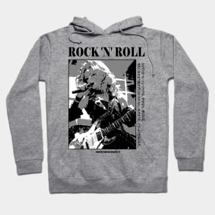 Anime Punk Rock Band Black and White Manga Hoodie